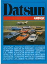 Datsun Cherry Sunny Violet Bluebird Laurel Skyline 260C 260 Z Autocode