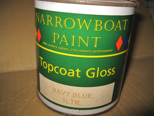 Narrow boat paint old - paint, tin