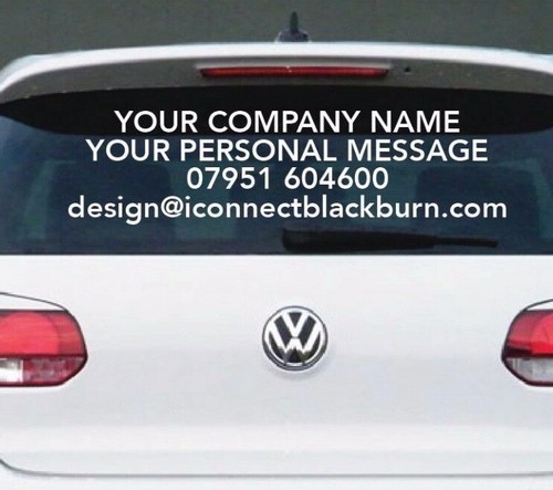 Personalised car rear window - car,
