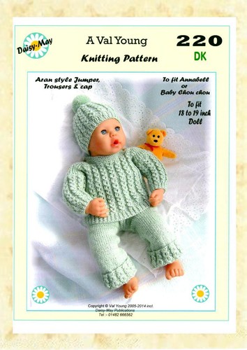 Dolls knitting pattern 220 - pattern,