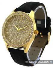 Mens 45.5 mm Gold-CZ