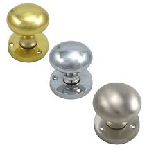 Traditional Round Mortice Door Knobs, Solid Brass, Polished Brass/Chrome/Satin