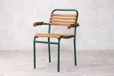 SLATTED GARDEN CHAIRS WITH ARMS OUTDOOR STACKABLE CHAIRS 6 COLOURS AVAILABLE