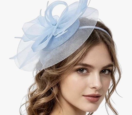 Light blue fascinator hat for - fascinator,