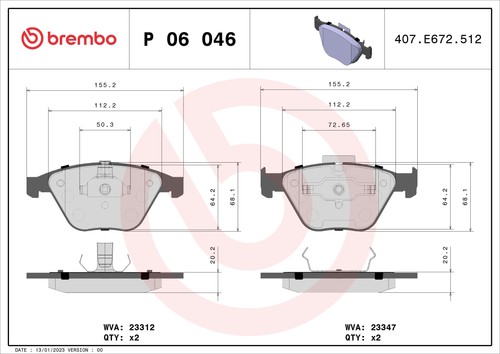 Brake pads set - , front