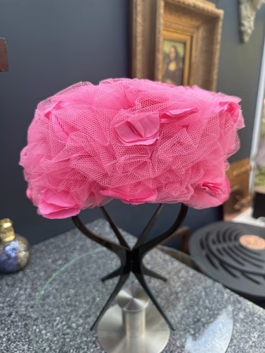 Vintage ladies hat pink - ladies,