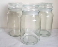 LARGE 2X700 ML GLASS BISCOTTI JAR / COOKIE JAR  SWEET JAR FOR SNACKS & BISCUITS