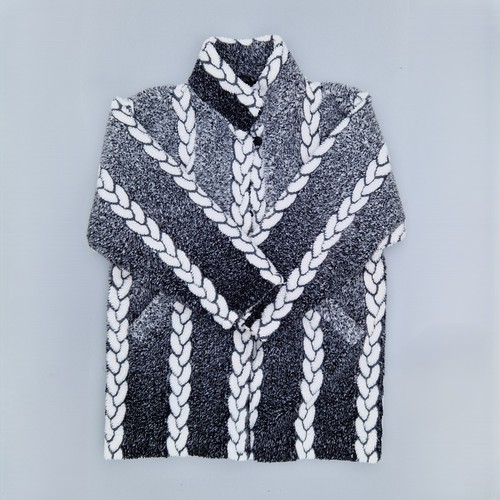 Zepla cable braid long coat - braid,