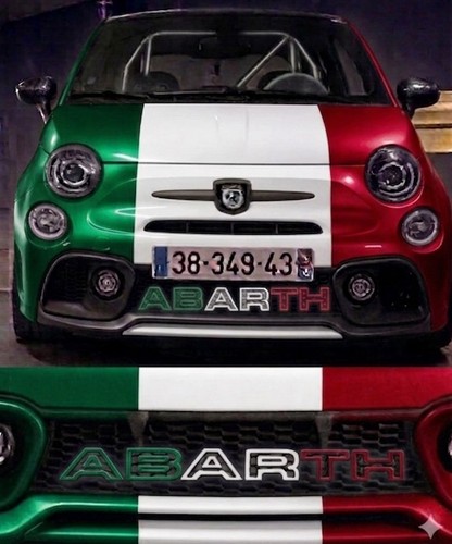 Abarth front grille letters - front,
