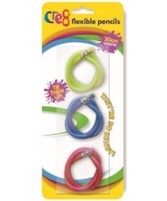 Pack of 3 Flexible Bendy Pencils Magic School Novelty Kids Boys Stocking Filler