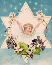 Edwardian Raphael Tuck Easter Postcard Cherub Angel Star Religious Posted 1904