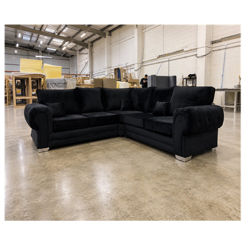 Black shape corner - black, sofa