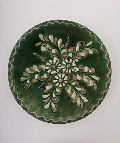 Vintage terracotta wallp plate - terracotta,