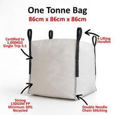 One Tonne FIBC Bulk Builders Garden Sack with Lifting Loops