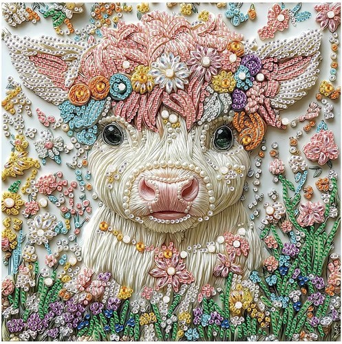 Highland cow diamond - highland,