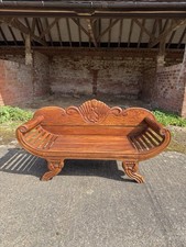 Antique Style Caved Solid Teak