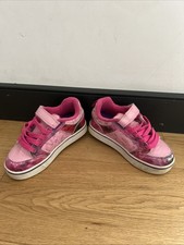 Pink Heelys Size Junior 13 Fake Laces, 2 Wheels Pink Space Decorated