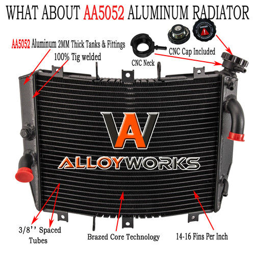 Aluminium motor radiator fit - aluminium,