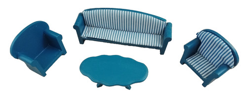 Set blue wooden - blue,