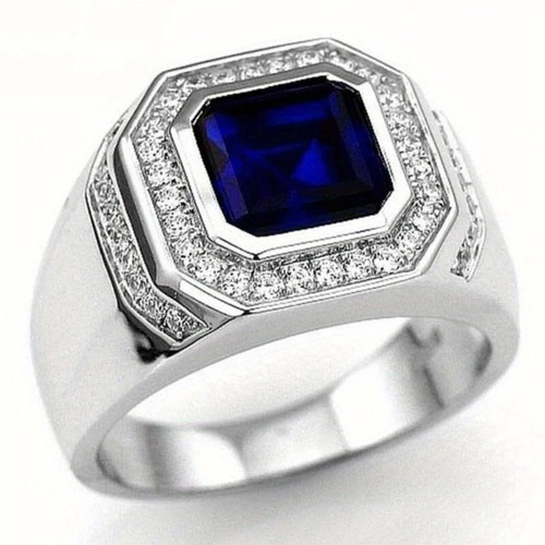 Princess blue sapphire diamond - princess,