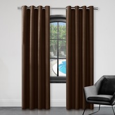 Faux Silk Curtains Eyelet