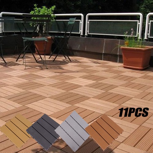 11x wpc decking tiles garden - 11x,