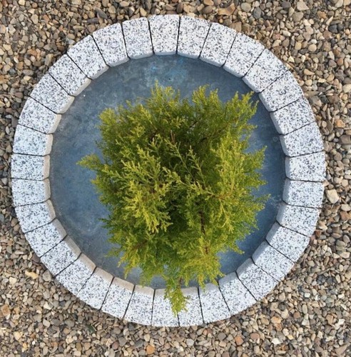 100cm white granite circle