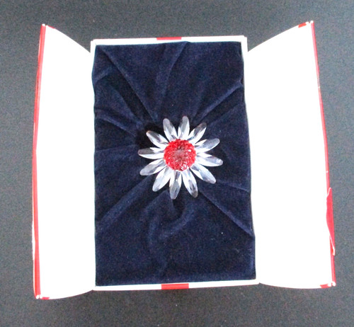 Swarovski daisy flower - swarovski, red