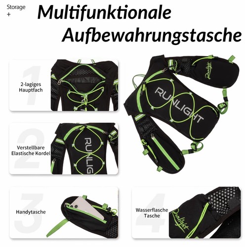 Black lightweight running vest - running,