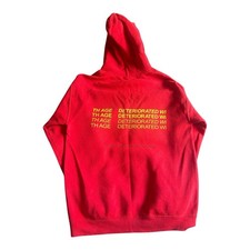 TGF Childish Hoodie ‘the Age Deteriorated WI’ Back Print Red Size Small