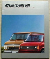CHEVROLET ASTRO / SPORTVAN Passenger Vans USA Sales Brochure 1988 #4734 Aug 87