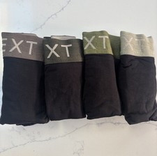 Men’s Next Boxers A Fronts Medium 33-35” 4 Pairs Pants Green Bands Underwear