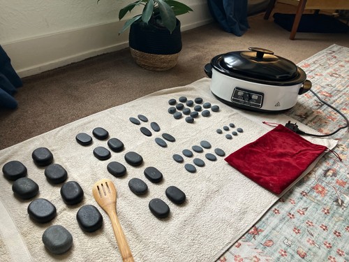Hot stones massage kit with - stones,