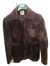Ladies brown suede effect