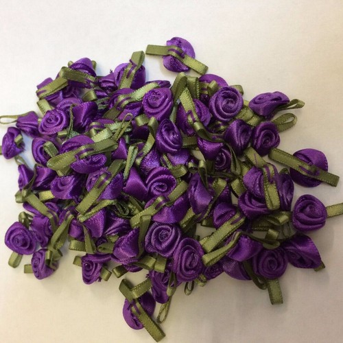 Mini small satin ribbon rose - mini,