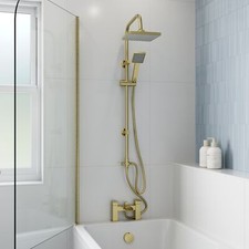 Brushed Brass Bath Shower