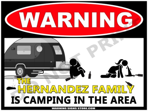 Personalized camping sign - personalized,