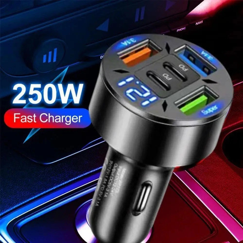Fast car charger 66w - charger, quad