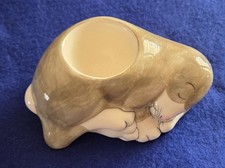 SLEEPING BUNNY RABBIT ceramic