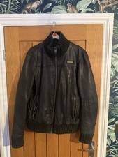 Superdry Men's Leather Jacket Size Large