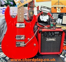 🎁 ELECTRIC GUITAR STARTER PACK 🎁 Ibanez Gio GRX120~Red~ Laney Amp, Bag ,Tuner