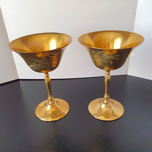 Pair vintage brass - pair,