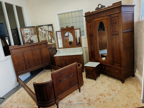 Solid oak carved french - solid,