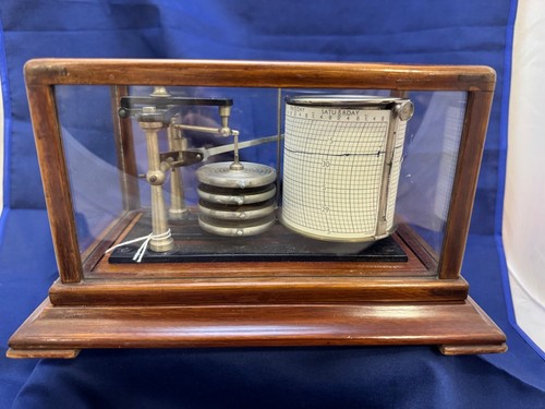 Micro barograph oak based - barograph,