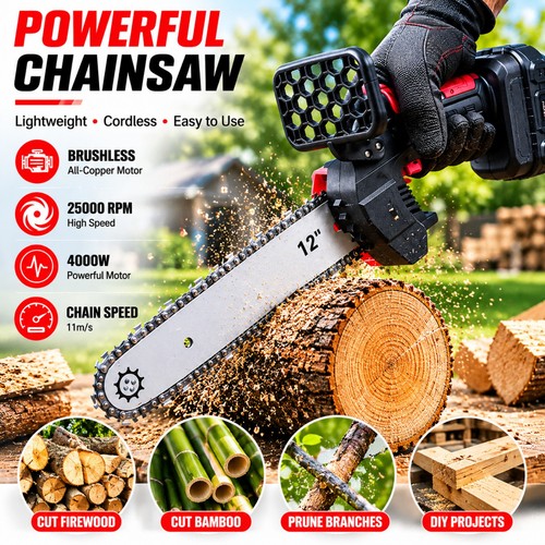 Cordless chainsaw brushless - chainsaw,