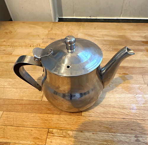 Stainless steel silver teapot - steel,