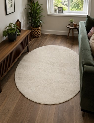 Round rug natural hand - round,