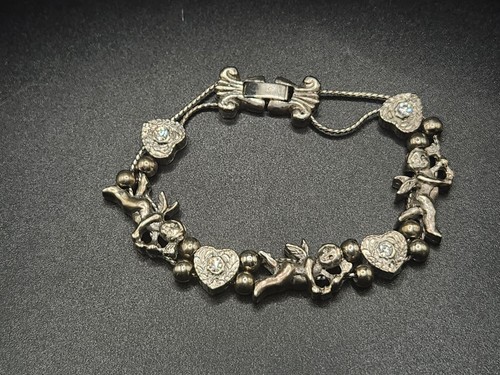 0094 vintage silver - silver, tone