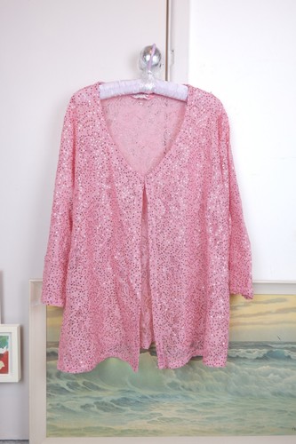 Rose pink sequined - , cardigan