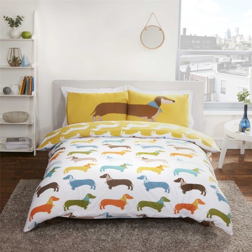Sausage dog duvet set - sausage,